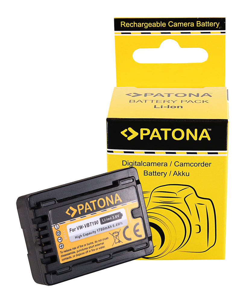 PATONA VBT390 – Batterie Li-ion 3,6V 3900mAh pour Caméscopes Panasonic