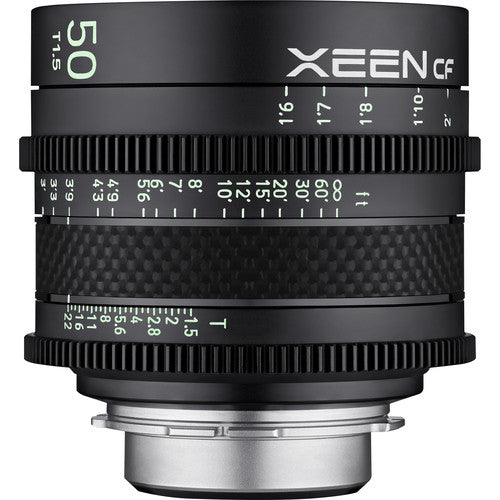 Objectif XEEN CF 50 mm échelle en mètre T1.5 Pro Cine