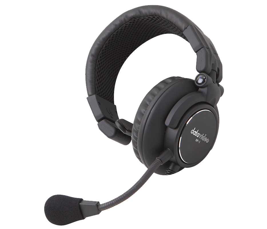 DataVideo HP-1E - Casque 1 oreille avec Microphone antibruit