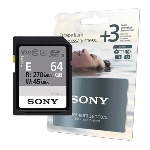 SONY - PACK ZEN SD 64 Go + Extension de garantie 3 ans
