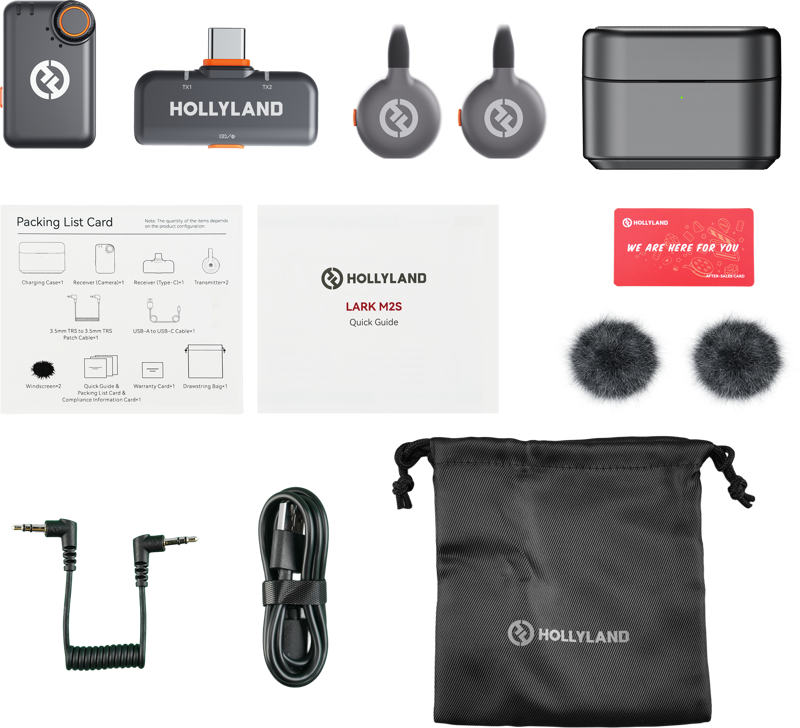 HOLLYLAND - Kit microphone lavalier sans fil LARK M2S