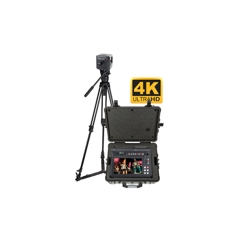 DataVideo BDL-1614 - Bundle 1 x BC-15PN, KMU-200, STA-100 et HC-850 (caméra 4K POV avec commutateur multicanal 4K à écran tactile avec son trépied et sa malette de transport)