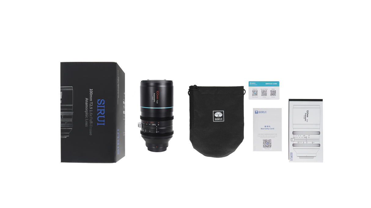 Sirui Venus 100mm Full Frame anamorphique