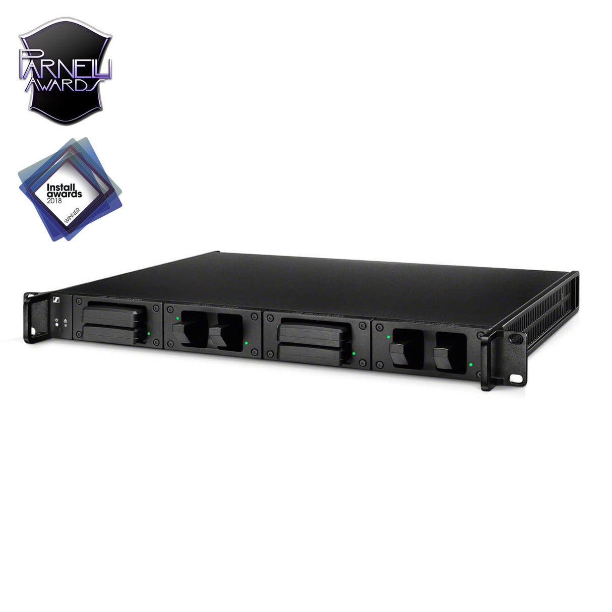 L 6000 Chargeur 19'' jusqu'à 4 stations d'accueil pour batteries de poche Sennheiser Digital 6000 et Digital 9000