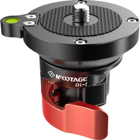 iFootage Rotule Pan Tilt légère QLI Rotule Pan Tilt légère avec indicateur de niveau