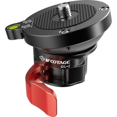 iFootage Rotule Pan Tilt légère QLI Rotule Pan Tilt légère avec indicateur de niveau