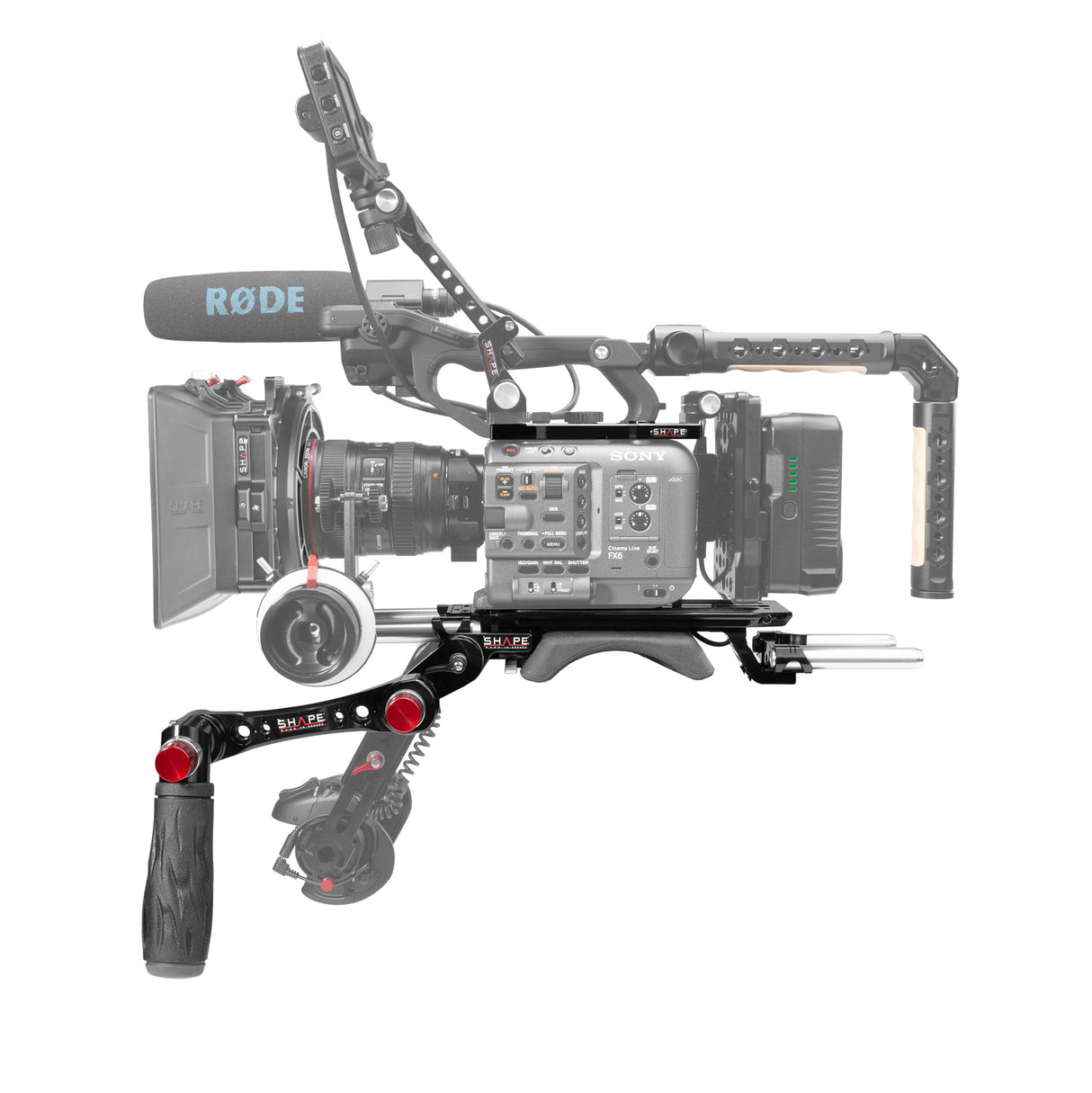 Ensemble de baseplate, plaque supérieure et poignée quick handle pour Sony FX6 Référence FX6BT