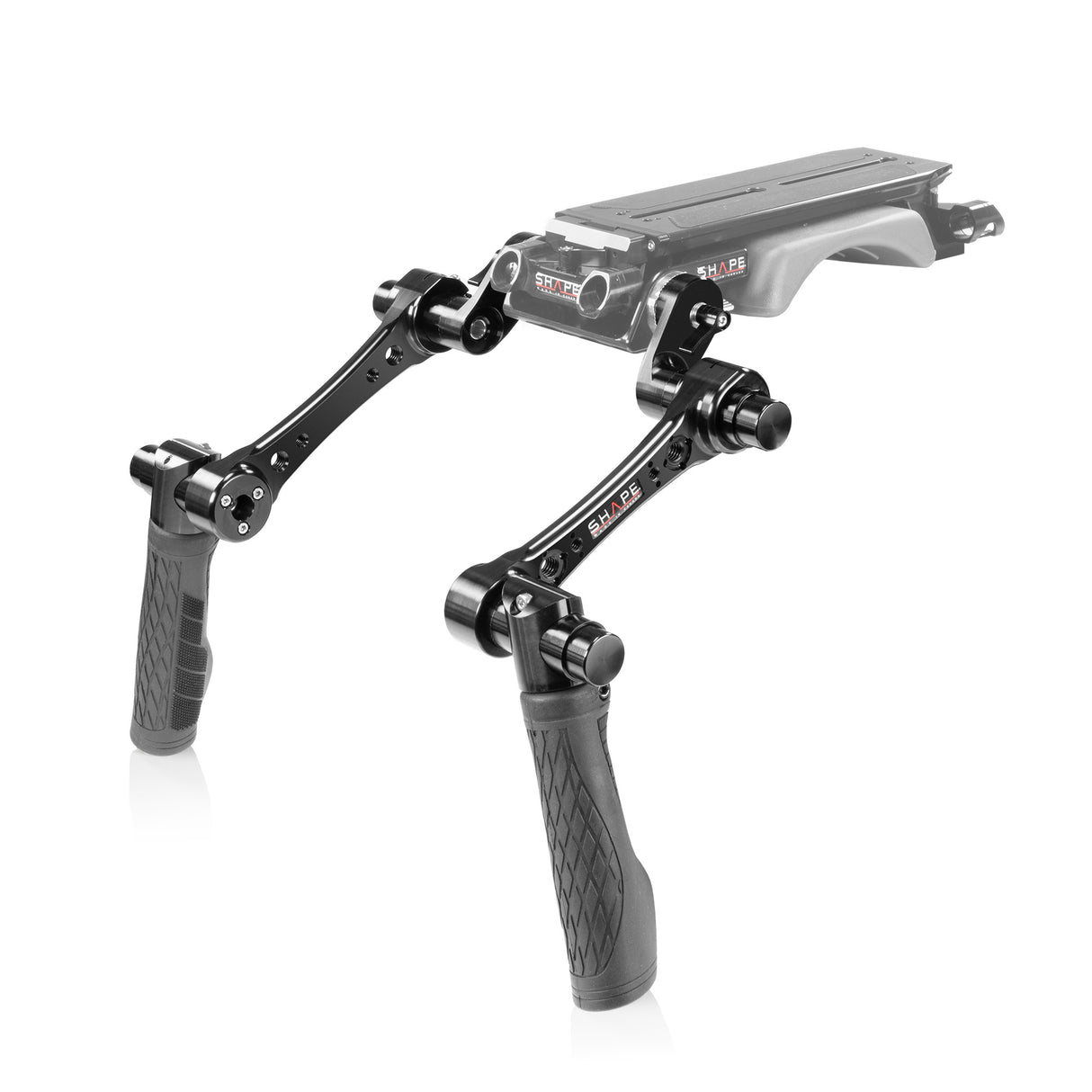 Poignées doubles Quick Handle rosette avec Push-button noir