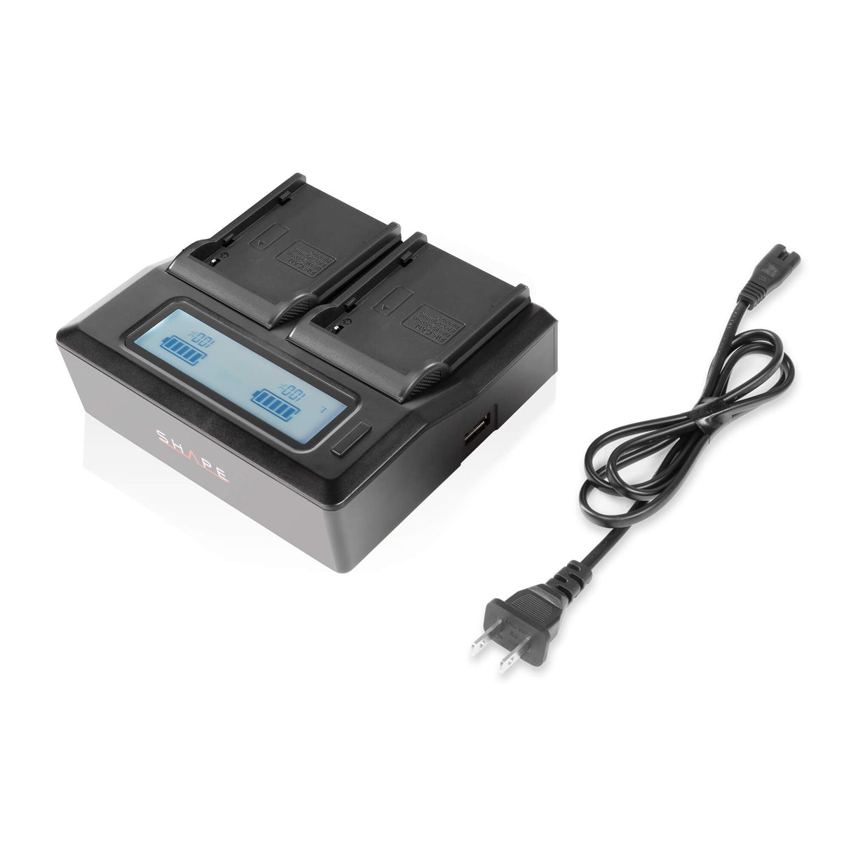SHAPE Chargeur LCD double pour batteries BP Canon