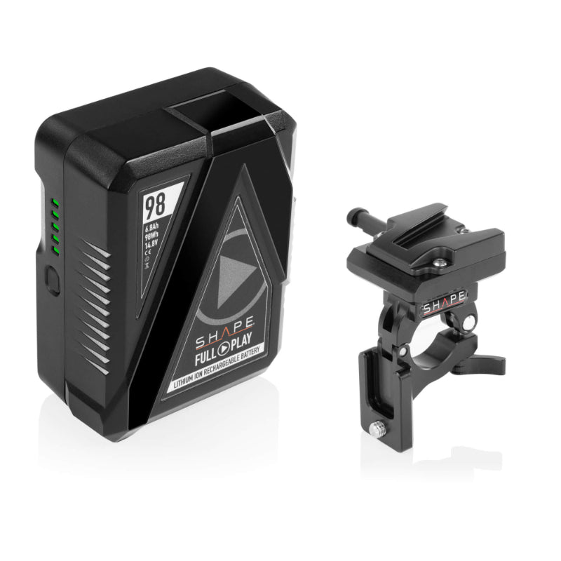 SHAPE FULL PLAY 14.8 V 98 WH - Batterie rechargeable lithium-ion V-Mount avec attache V-Mount pour barre à gimbal 25 mm