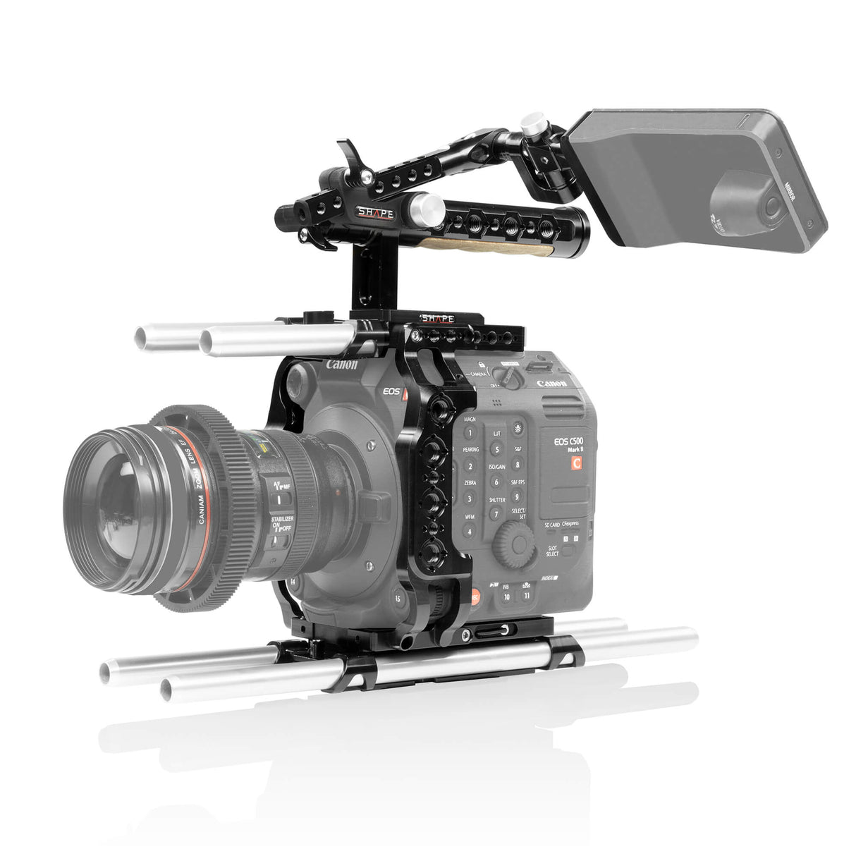 Cage et poignée pour Canon C500 Mark II, C300 Mark III avec support EVF C52EVFC