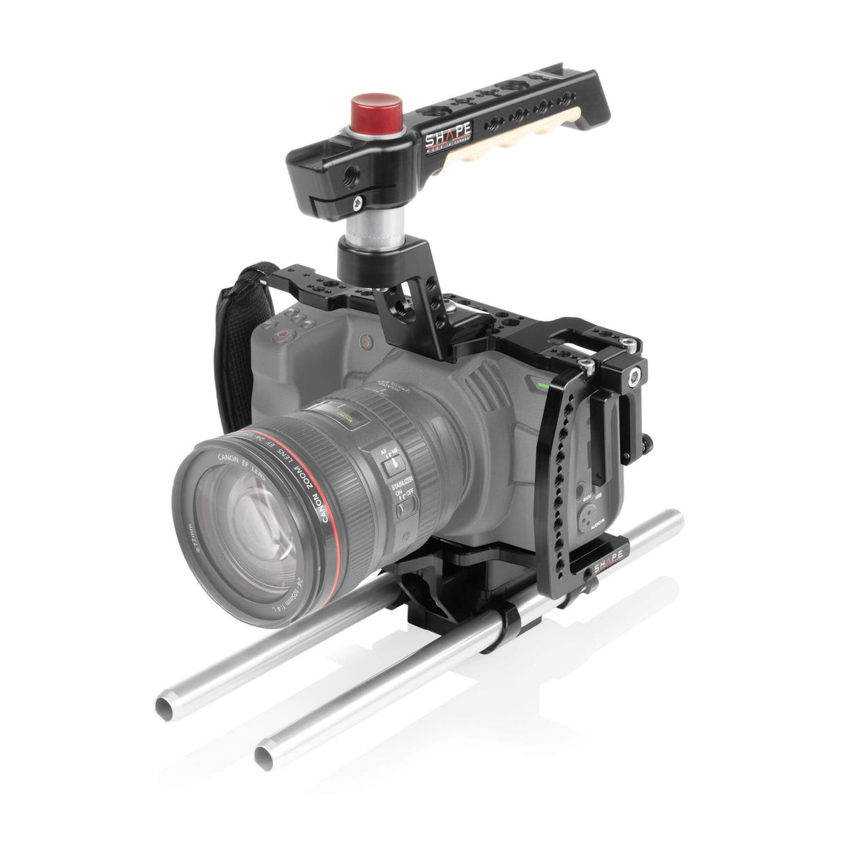 Cage pour Blackmagic Pocket Cinema Camera 4K (BMPCC4K) avec système de rod blocs 15 mm C4KROD