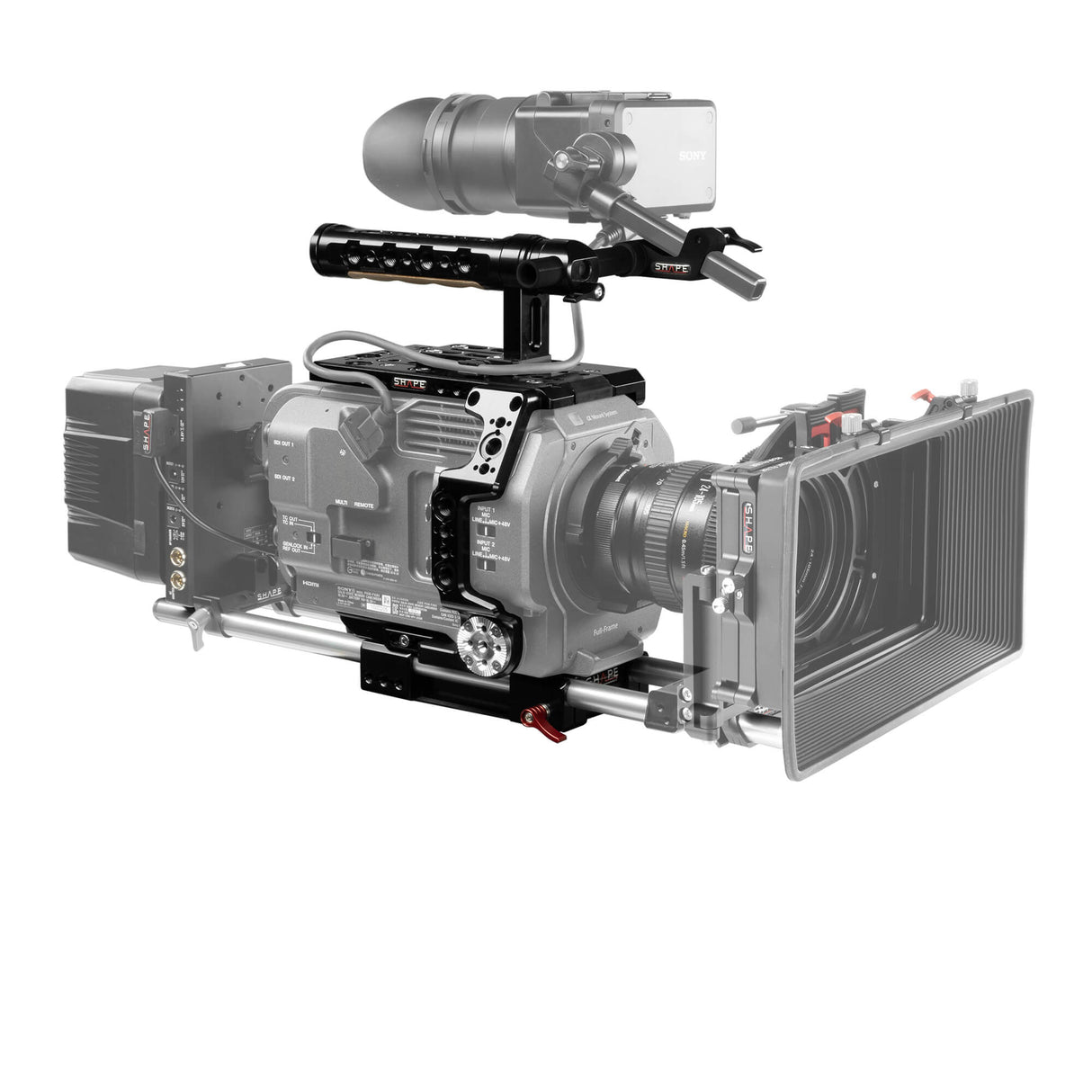 Cage et poignée supérieure avec braquette EVF pour Sony FX9 FX9EVFC
