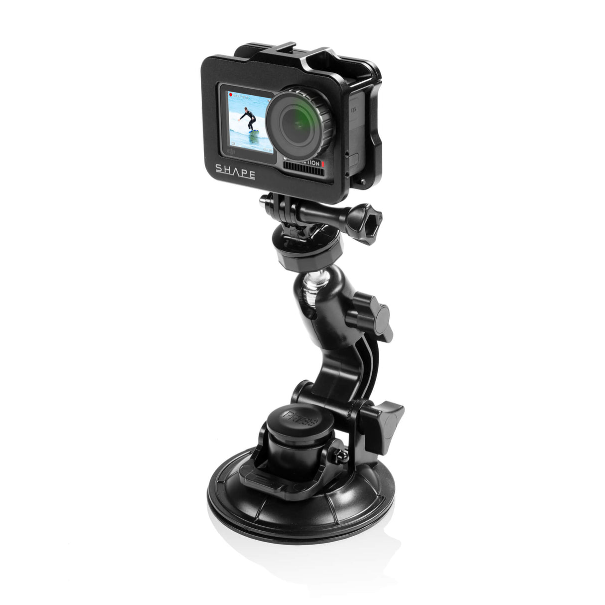 Ventouse avec ball head et cage pour DJI Osmo action camera