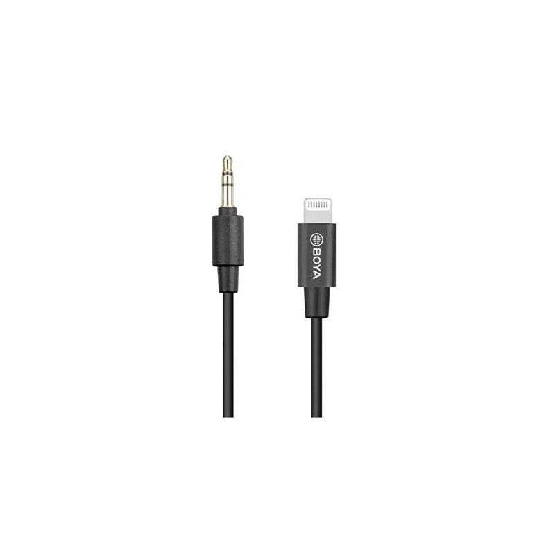 Boya BY-K1 3.5mm Male TRRS to Male Lightning Cable 20cm