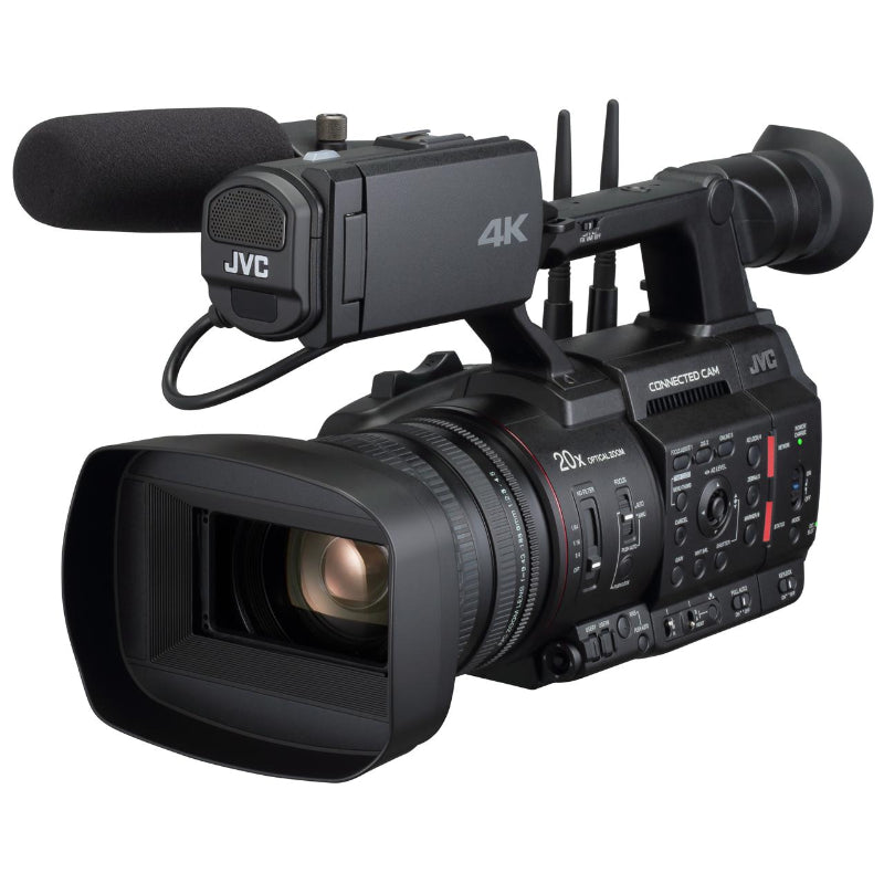 JVC GY-HC550ESB Camescope 4K Streaming live avec incrustation infographique et scoring sportif - Connected 4K/cartes SD/4:2:2/Zoom 20x/SDI/IP Wifi