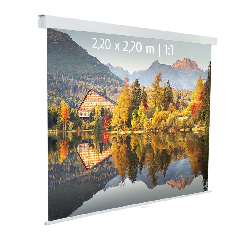 KIMEX Ecran de projection manuel 2,20x2,20m 1:1