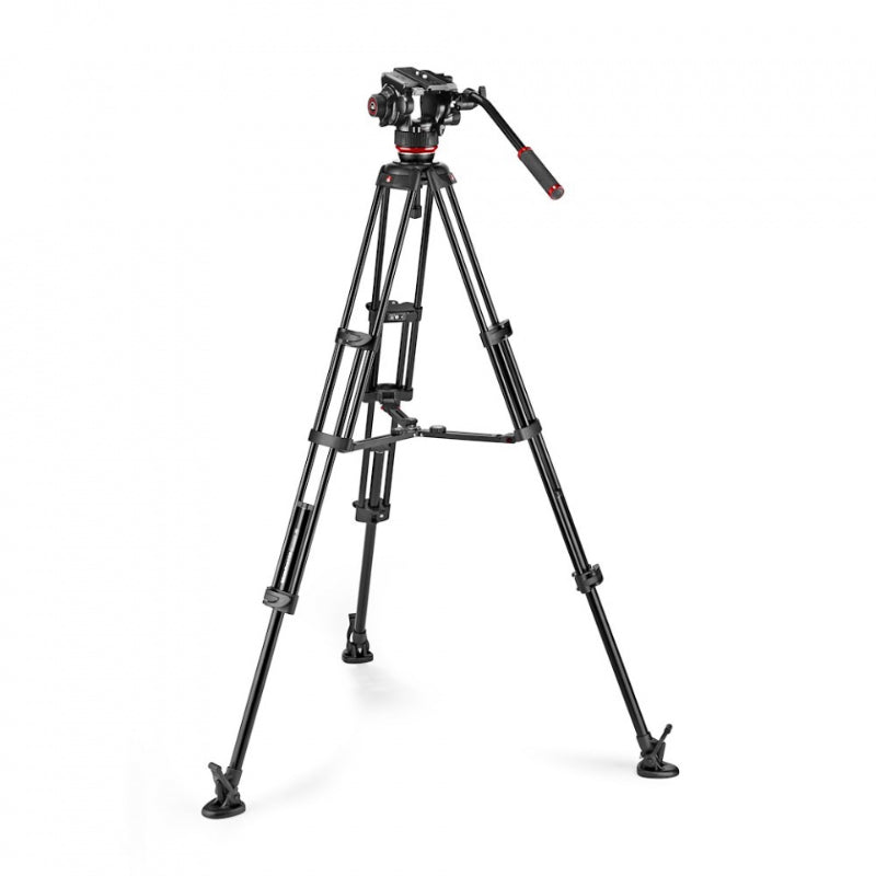 Manfrotto 504X Rotule Vidéo Fluide et Trépied à Double Tube Aluminium