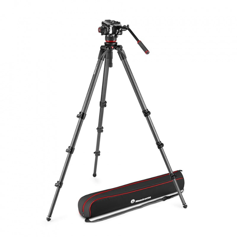 Manfrotto 504X Rotule Vidéo Fluide et Trépied 536 Monotube en Carbone