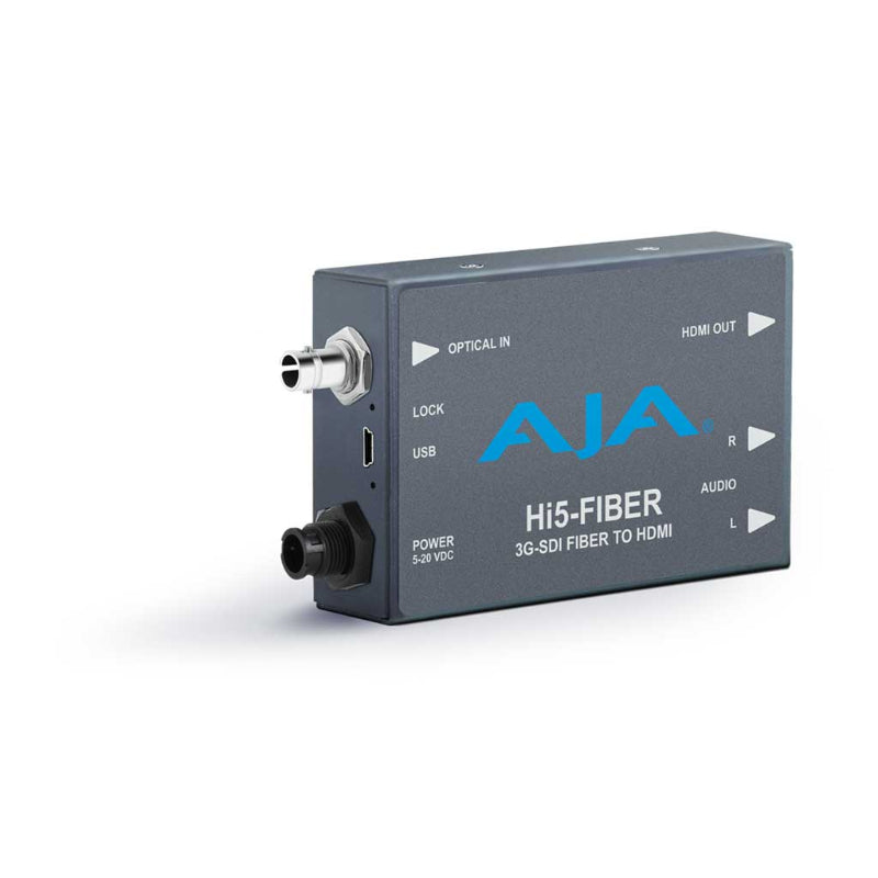 AJA Hi5-Fiber Transport HD/SD-SDI sur Fibre vers HDMI audio et vidéo