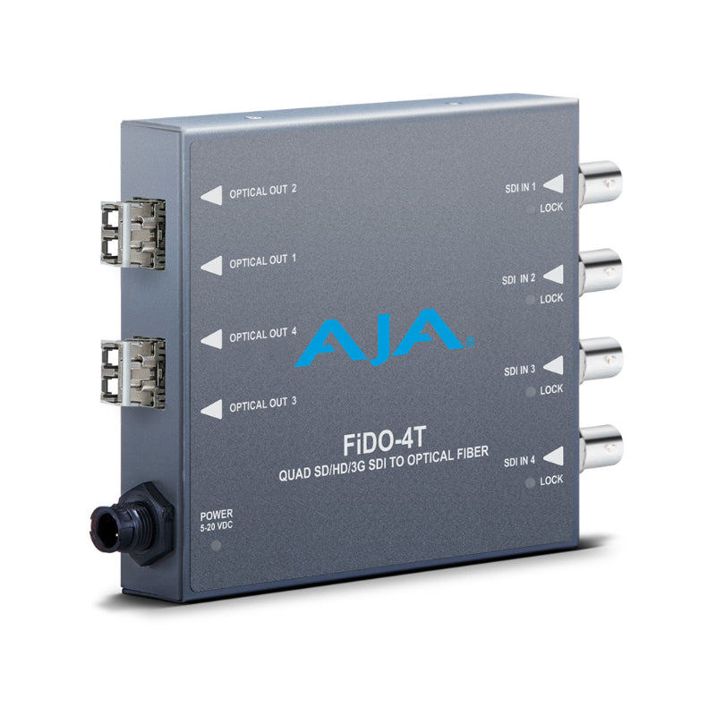 AJA FiDO-4T convertisseur 4-canaux 3G-SDI vers fibre en simple mode