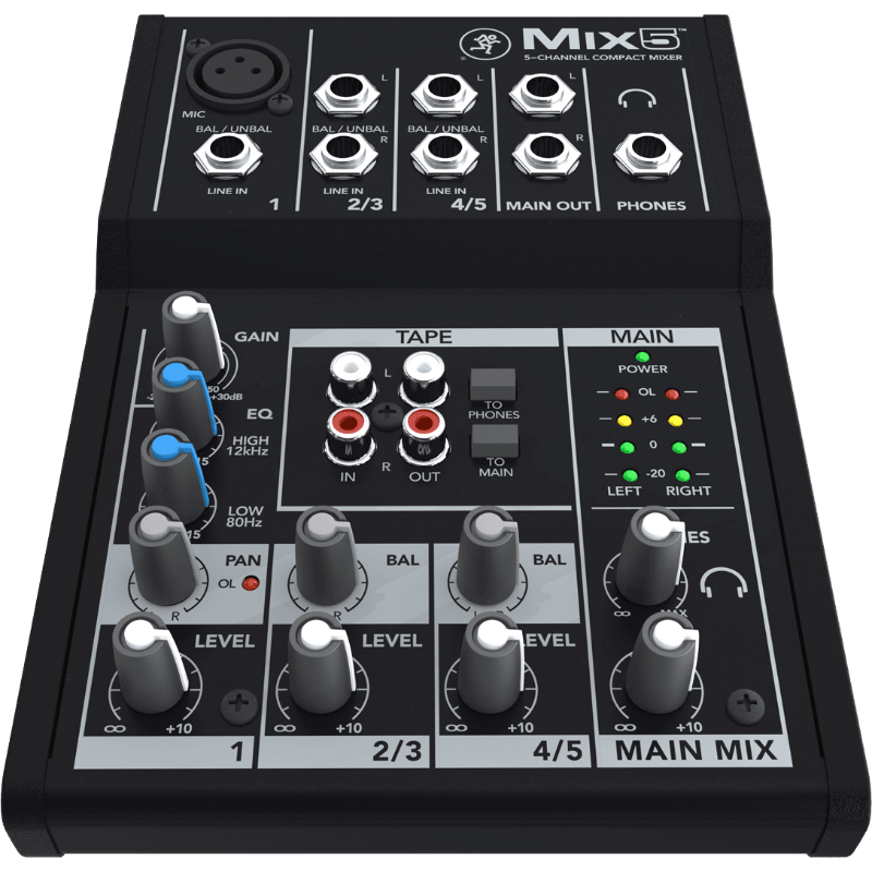 MACKIE - Mix5 Table de mixage Compacte 5 canaux, 8 entrées