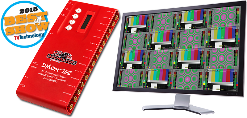 Decimator DMON-16S Multiviewers de 1 à 16 canaux avec sorties SDI et HDMI pour 3G/HD/SD et mises en page personnalisées