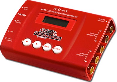 Decimator MD-HX Convertisseur croisé HDMI/SDI miniature avec mise à l'échelle et conversion de la fréquence d'images