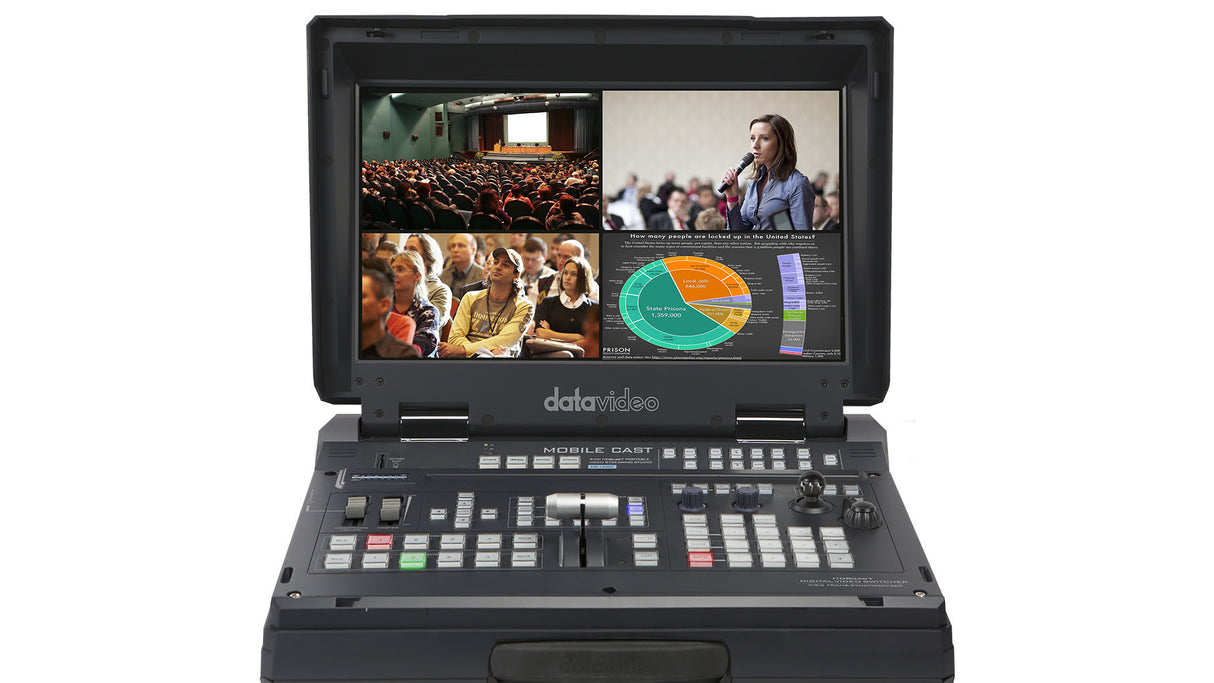 Datavideo HS-1600T MARK II Studio de streaming vidéo portable HD/SD HDBaseT 4 canaux