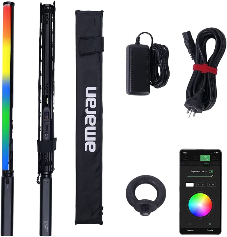 Aputure Amaran T2c RGBWW Tube à LED avec poignée à batterie