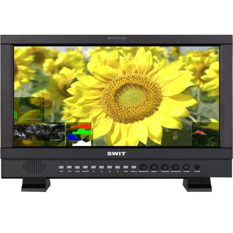 Swit S-1173F Moniteur LCD de studio à forme d'onde Full HD de 17,3 pouces 2K / 3G / HD / SD-SDI, HDMI