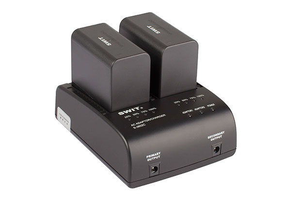 Swit S-3602C Chargeur et adaptateur BP Canon à 2 voies Compatible avec la série Canon BP