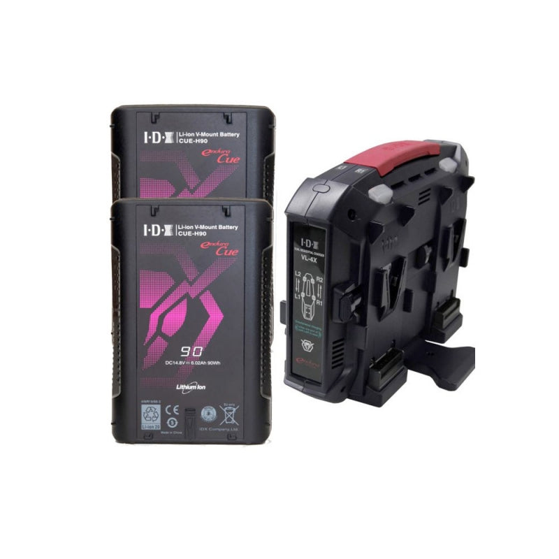 IDX EC-H90/4X2 Kit 2 batteries + chargeur 4 canaux EC-H90/4X2