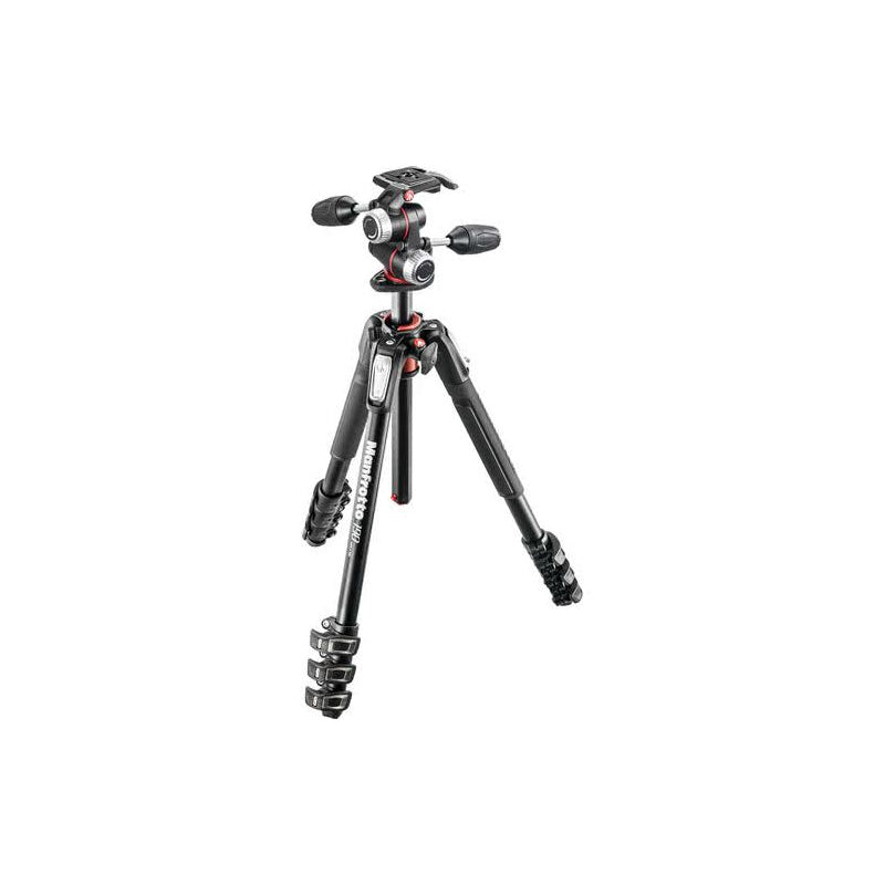 Manfrotto 190 Series 4 Sections Aluminium Tripod with XPRO 3-Way Head