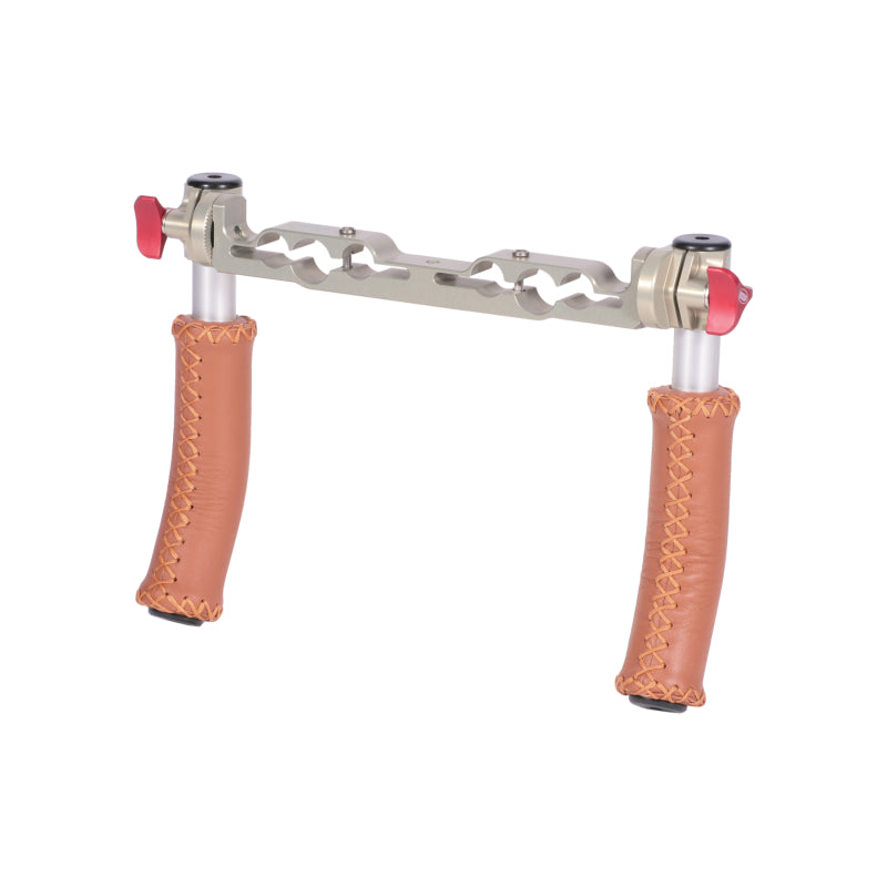 Vocas Kit double poignées cuir et support de rail