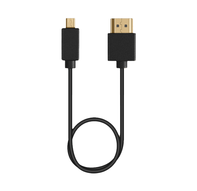 HOLLYLAND - Cable Micro HDMI vers HDMI (Resolution: 4K@60Hz, L40cm, diamètre 3,2mm)