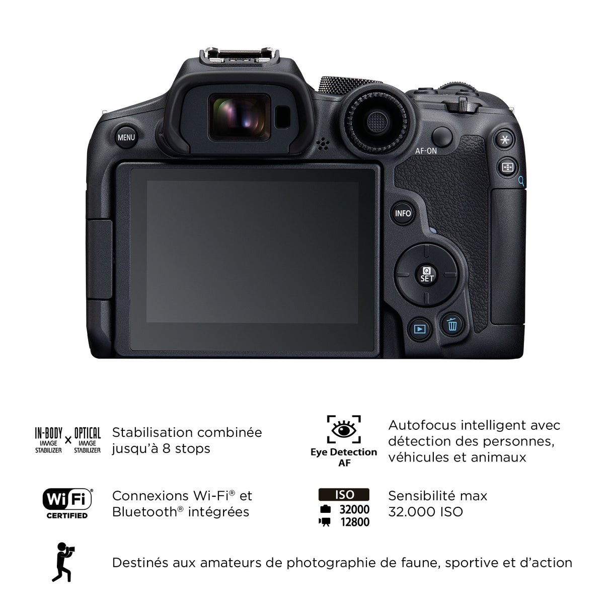 Canon EOS R7 – Appareil Photo Hybride APS-C 32,5MP Ultra Réactif