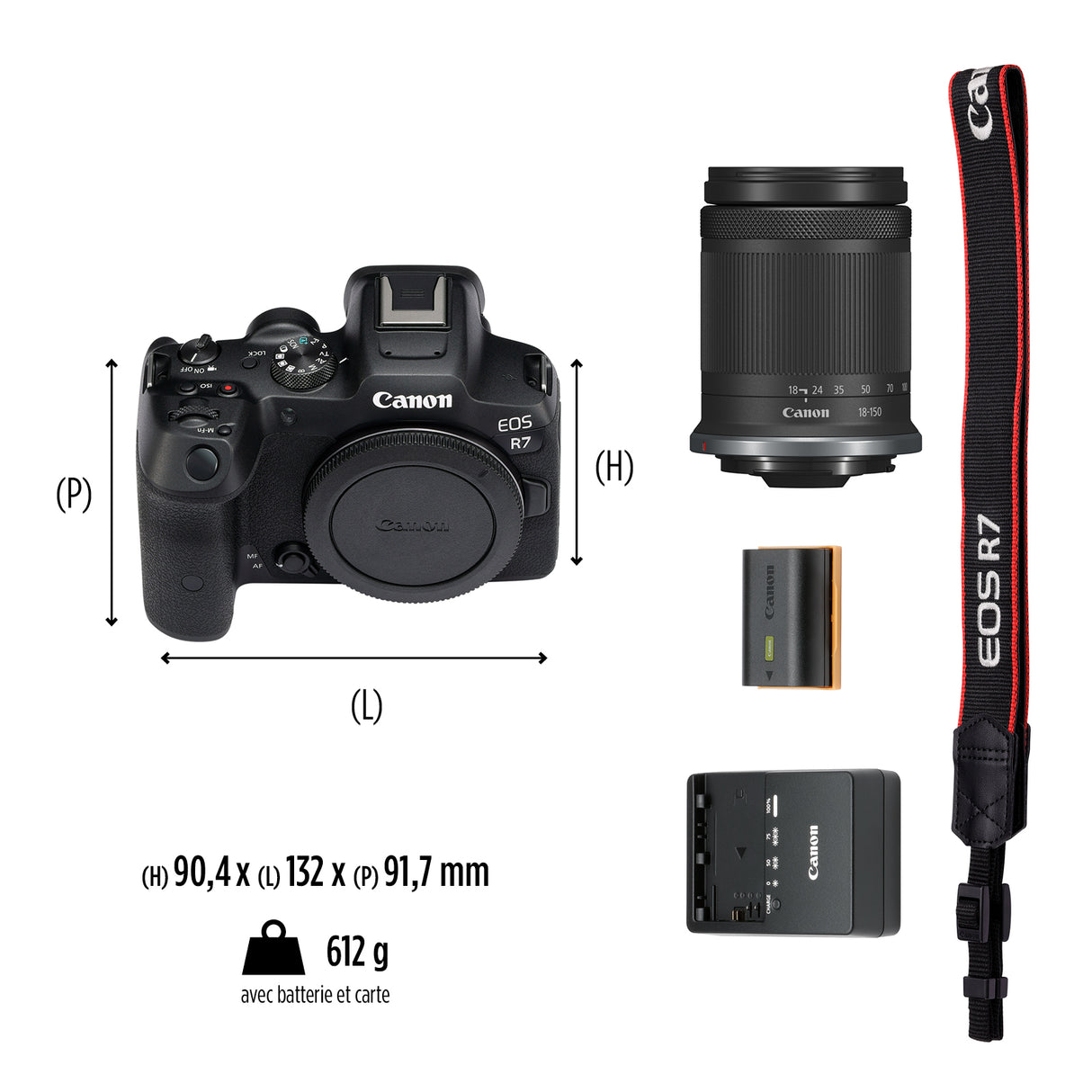 Canon EOS R7 – Appareil Photo Hybride APS-C 32,5MP Ultra Réactif