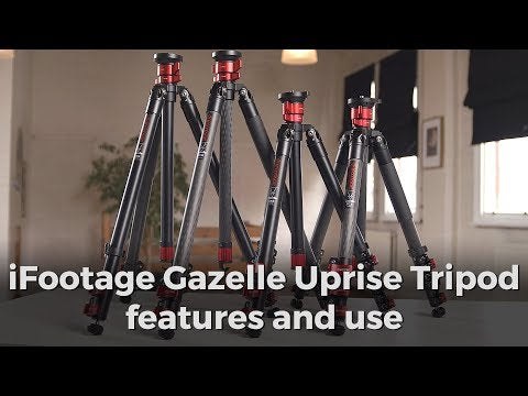 Ifootage Trépied Gazelle TC5S Carbone 525-1500mm, 6kg de charge admissible