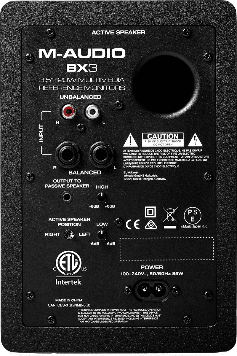 M-AUDIO - RMD BX3D3 Classiques - Enceintes actives 2 voies 3,5" 120W (paire)