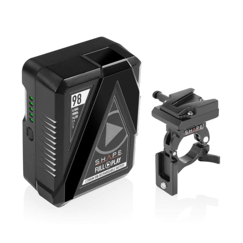 SHAPE FULL PLAY 14.8 V 98 WH - Batterie rechargeable lithium-ion V-Mount avec attache V-Mount pour barre à gimbal 30 mm