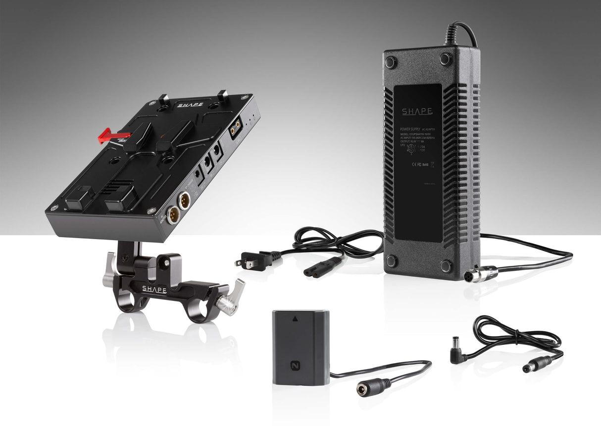 SHAPE pour Sony a73, a7R3, a7s3, a7 IV, FX3 - Ensemble de batterie 98 WH D-Box et chargeur pour a73 et a7R3