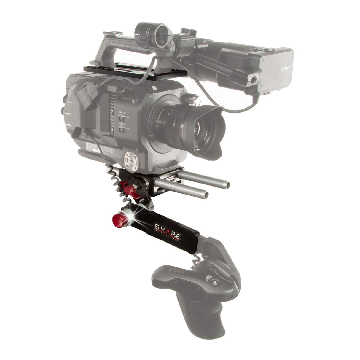 Ensemble de baseplate, plaque supérieure et poignée d'extension pour Sony FS7 et FS7M2