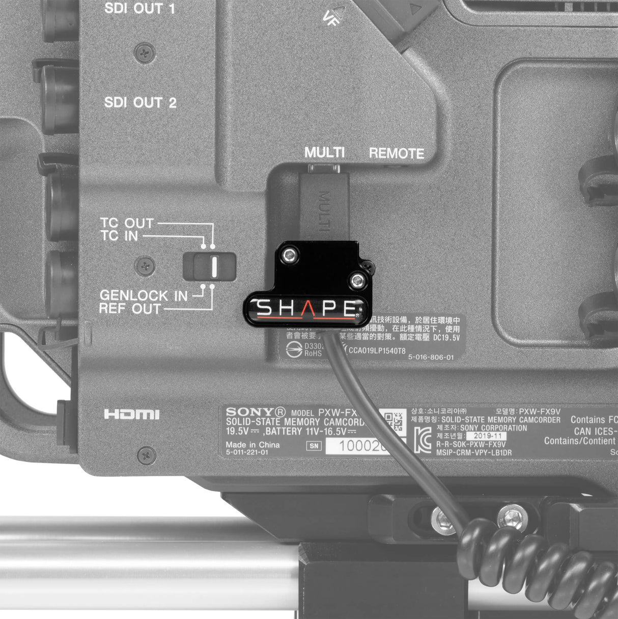 Serre-câble SHAPE pour la poignée d'extension Sony FX9