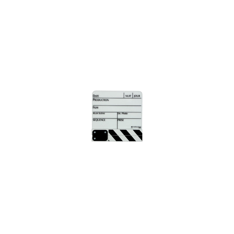 CLAP BLANC PETIT MODELE GRAVE Dim.190x145mm Référence A-CLAPBLAPM