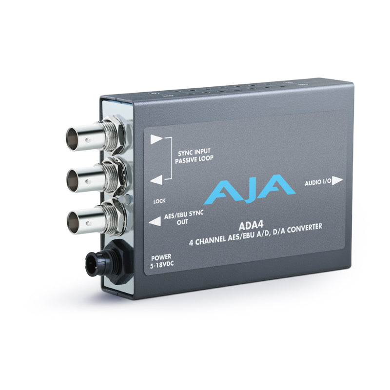 AJA ADA4 Convertisseur Audio A/D & D/A 4-Canaux Bi-Directionnel