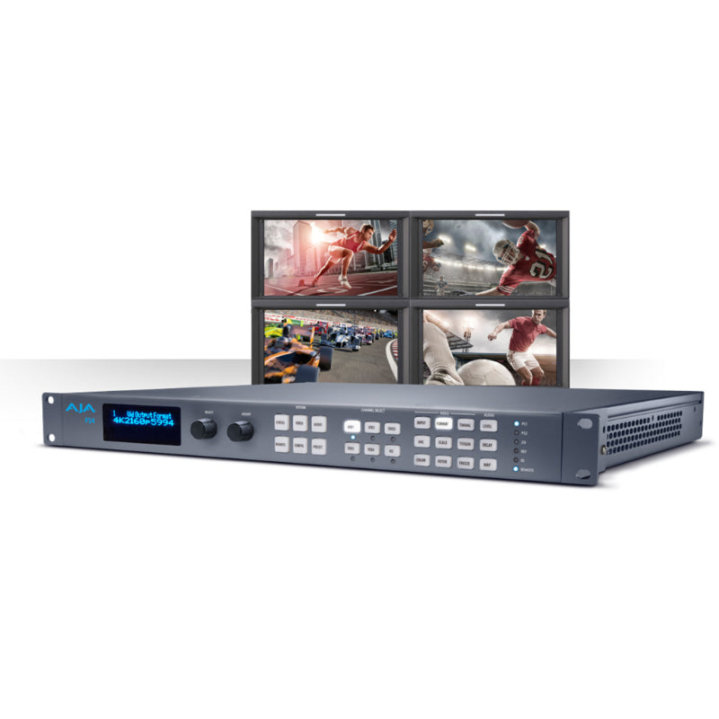 AJA FS4 synchroniseur d’image / convertisseur Up-Down-Cross en 4 canaux 2K/HD/SD ou 1 canal 4K/UltraHD