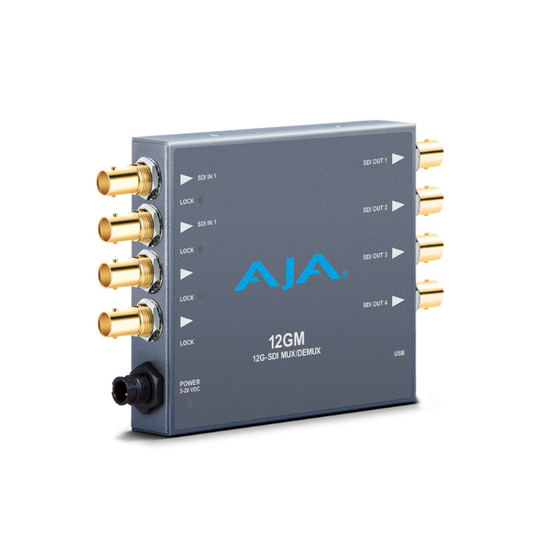 AJA 12GM Multiplexeur/ Dé-multiplexeur 12G-SDI de/vers SDI