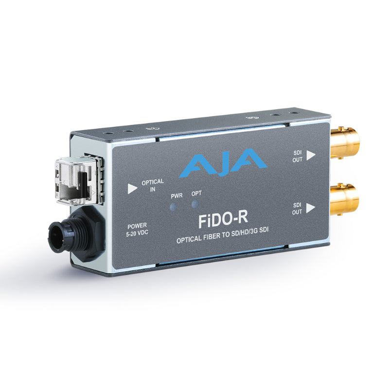 AJA FiDO-R-MM Récepteur monocanal Fibre LC Multi-Modevers 3G-SDI