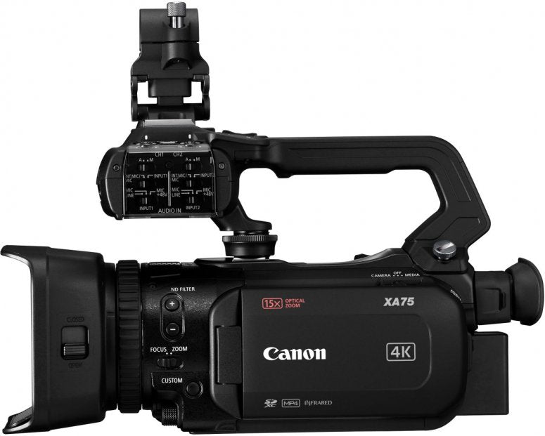 Canon XA75 Caméscope CMOS 4K UHD/25P de type 1.0 Zoom 15x 3G-SDI/HDMI